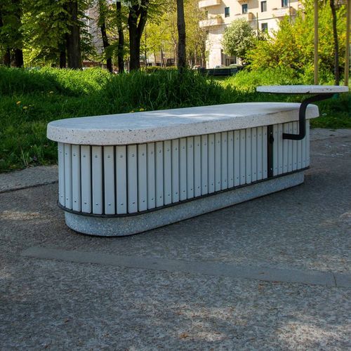Contemporary public bench - STANDARD - THE ITALIAN LAB SRL - sheet steel / galvanised steel / concrete
