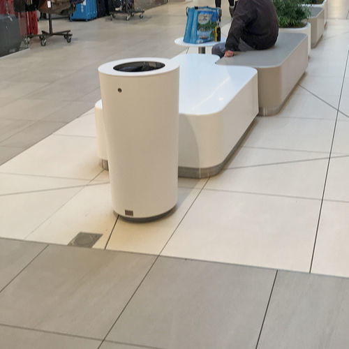 Sheet steel trash can - LIGHT CONIC - THE ITALIAN LAB SRL - outdoor / for public space / for urban areas