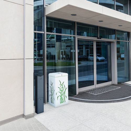 Galvanised steel trash can - GRASS - THE ITALIAN LAB SRL - sheet steel / outdoor / for public space