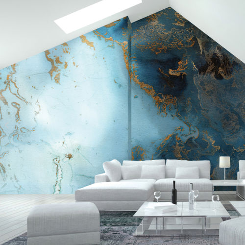 Contemporary wallpaper - BN-2 MOMENTS - AREA environments - linen / vinyl / abstract motif
