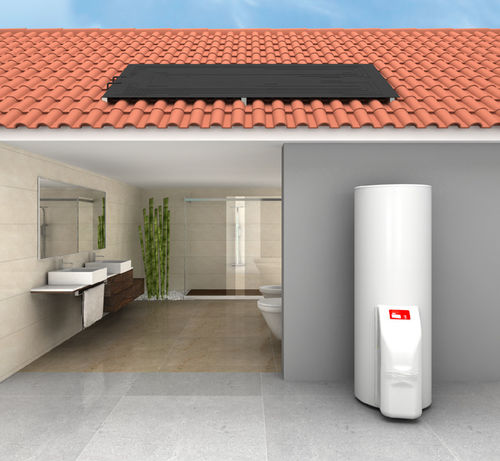 Solar water heater - ECO - Energie - free-standing / vertical / with heat exchanger