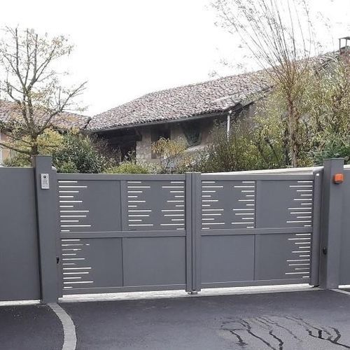 Swing gate - Loft - GYT - right / aluminum / louvered
