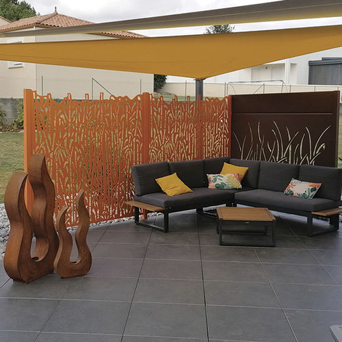 Exterior fitting decorative panel - Ambellya Bambou &amp; Herbiers - GYT - construction / sustainable / aluminum