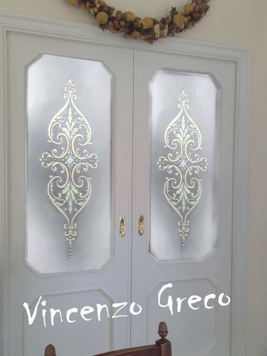 Patterned glass panel - Vincenzo Greco - translucent / building
