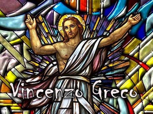 Metal window - HOLY RESSURECTION - Vincenzo Greco - fixed / stained glass