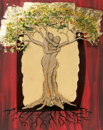 Acrylic decorative painting - TREE LOVERS - Vincenzo Greco