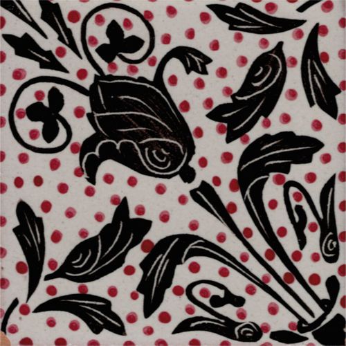 Porcelain stoneware tile - ANTICO : LR FIORE NERO POIS ROSSI - LA RIGGIOLA AB - ceramic / lava / enameled