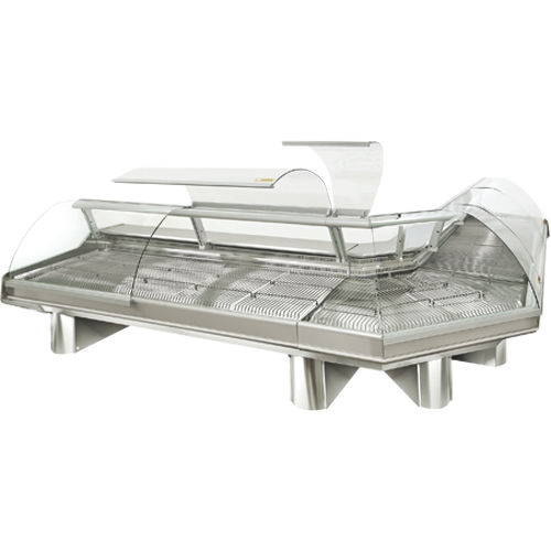 Counter refrigerated display case - HYDRAULIC GLASSES - Jimo Cooling Technology - butcher / with light