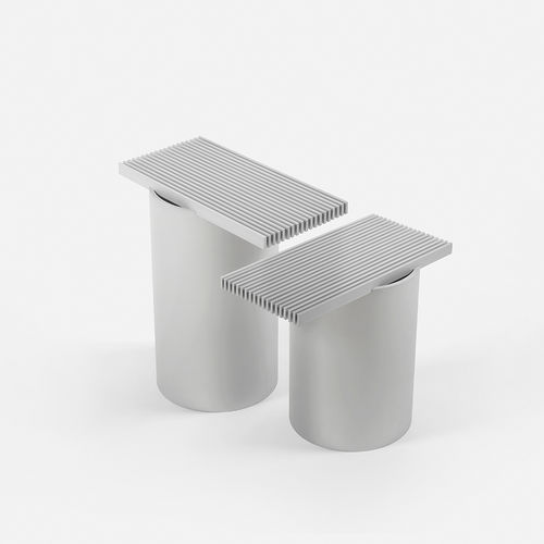 Contemporary side table - VENT - DANTE - Goods and Bads - aluminum / aluminum base / rectangular