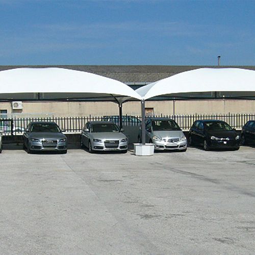 Steel gazebo - MODULAR - Apostoli Daniele - PVC / fabric roof / steel frame