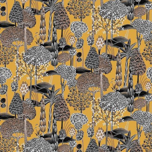 Contemporary wallpaper - VIRAY GOLD  - Masureel Distribution BVBA - nature pattern / non-woven / washable