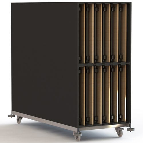Table trolley - DOPPELDECKER - Mott Mobile Systeme GmbH &Co. KG - commercial / aluminum / thermo-lacquered steel