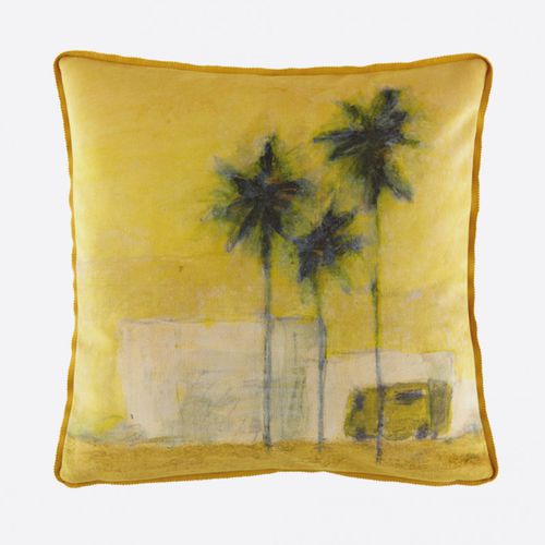 Square cushion - CAMIÓN VERDE - Maison Lévy - rectangular / nature pattern / fabric
