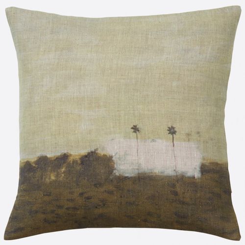 Square cushion - DEUX PALMIERS - Maison Lévy - rectangular / nature pattern / fabric