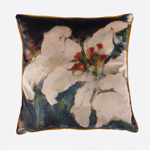 Square cushion - LYS - Maison Lévy - floral / linen