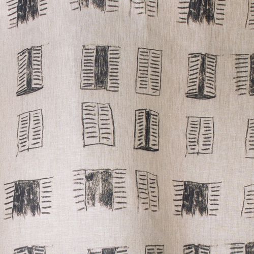 Curtain fabric - FENÊTRE SUR COUR - Maison Lévy - patterned / linen / printed