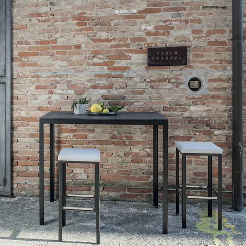 Contemporary high bar table - TYPE - iCARRARO italian makers - aluminum / lacquered steel / rectangular