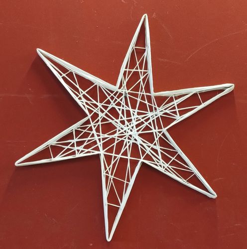 Fiberglass christmas decoration - 2D Star 6&7 Arms - Terra Group - for public space / residential / for public building