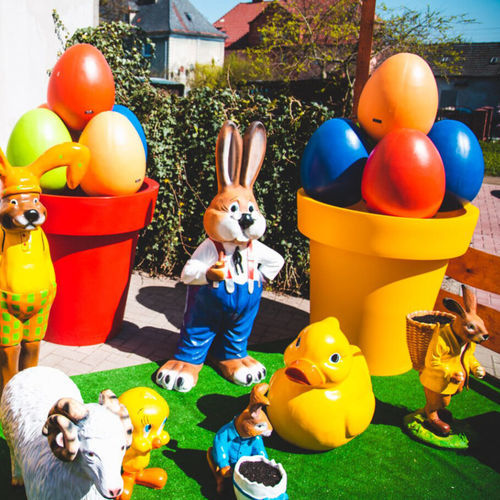 Easter decoration sculpture - EGG W52 - Terra Group - fiberglass / outdoor / free-standing