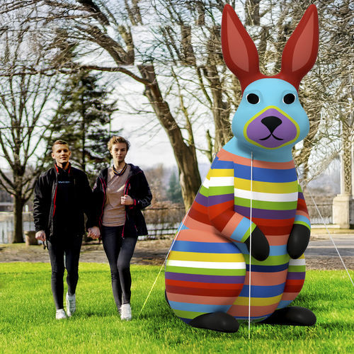 Oak sculpture - Printed inflatable Bunny - Terra Group - polyester / outdoor / for public space