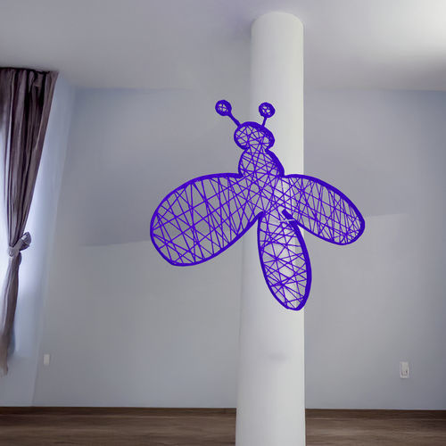 Fiberglass sculpture - BEE 2D - Terra Group - outdoor / wall / garden