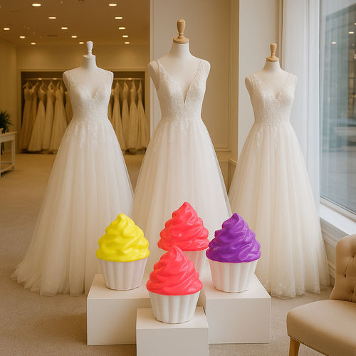 Fiberglass sculpture - CUPCAKE - Terra Group - free-standing / for public building / multi-color
