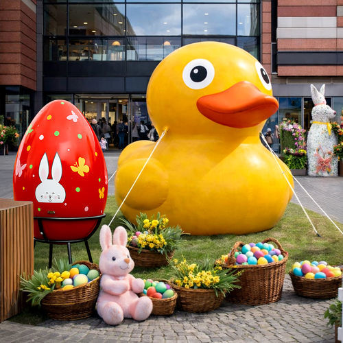 Easter decoration sculpture - INFLATABLE FIGURE DUCK XXL - Terra Group - polyester / outdoor / floor-mounted