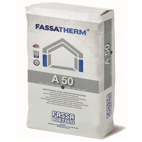 Fixing adhesive mortar - FASSATHERM® A 50 - Fassa Bortolo - for external thermal insulation / cement