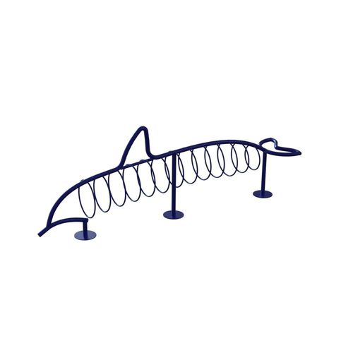 Floor-mounted bike rack - DOLPHIN - Madrax - original design / for public space / powder-coated steel