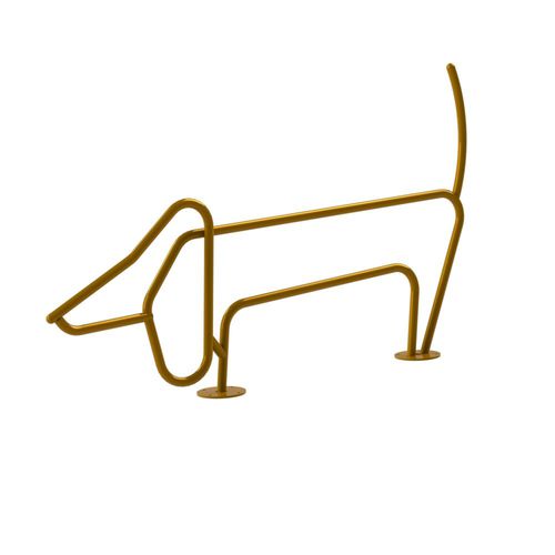 Floor-mounted bike rack - PICASSO DOG - Madrax - original design / for public space / powder-coated steel