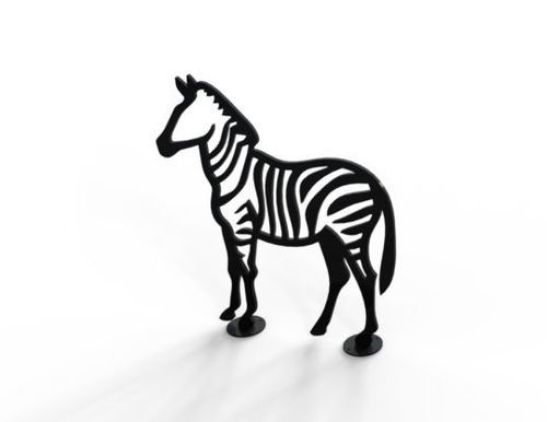 Floor-mounted bike rack - Zebra Bike Rack - Madrax - powder-coated steel
