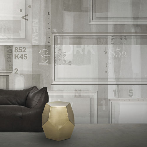 Contemporary wallpaper - BOISERIE - N.O.W. Edizioni - patterned / gray / printed