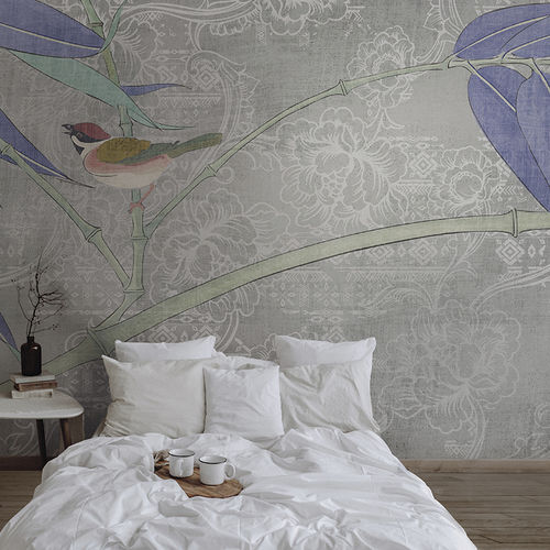 Contemporary wallpaper - ORIENTALE - N.O.W. Edizioni - nature pattern / animal motif / printed