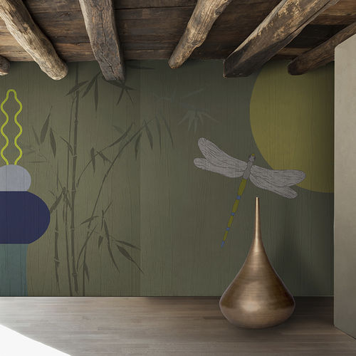 Contemporary wallpaper - LUNAS PLURES - N.O.W. Edizioni - nature pattern / animal motif / printed