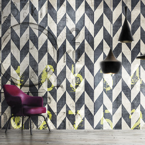 Contemporary wallpaper - SPIGA - N.O.W. Edizioni - geometric pattern / printed