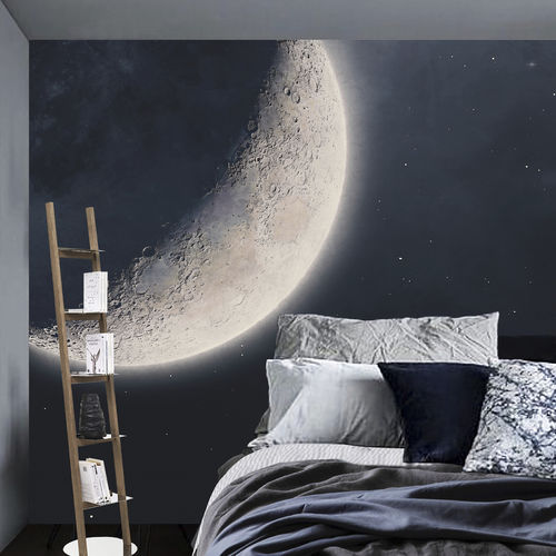 Contemporary wallpaper - LUNA - N.O.W. Edizioni - panoramic / concrete look / abrasion-resistant