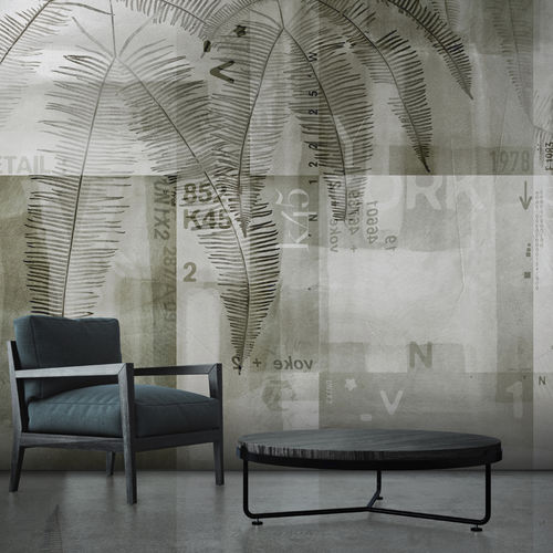 Contemporary wallpaper - ULUHE - N.O.W. Edizioni - floral / panoramic / fabric look