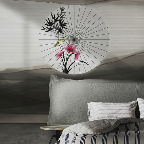Contemporary wallpaper - JAP - N.O.W. Edizioni - floral / panoramic / geometric pattern