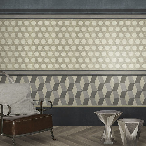 Contemporary wallpaper - CENTURY - N.O.W. Edizioni - panoramic / geometric pattern / concrete look