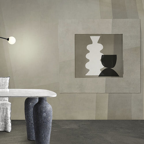 Contemporary wallpaper - WABI SABI - N.O.W. Edizioni - panoramic / concrete look / gray