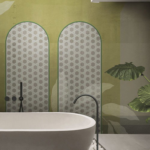 Contemporary wallpaper - OUT DOOR - N.O.W. Edizioni - panoramic / geometric pattern / multi-color
