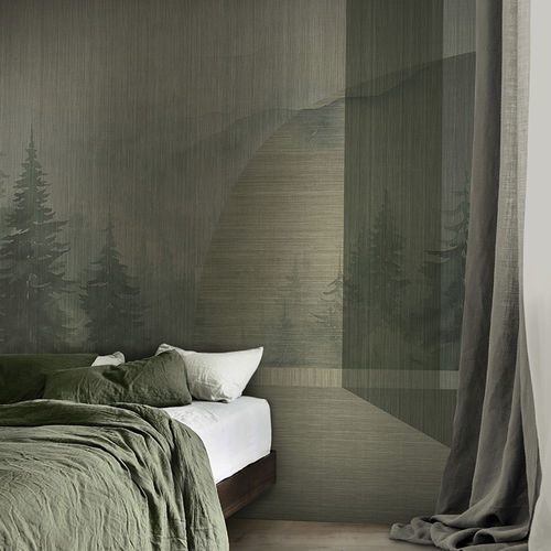 Contemporary wallpaper - SOMEWHERE - N.O.W. Edizioni - fiberglass / nature pattern / customizable pattern