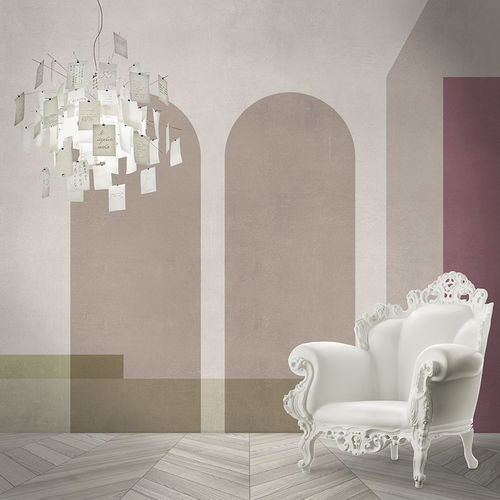 Contemporary wallpaper - PIAZZA ITALIA - N.O.W. Edizioni - panoramic / geometric pattern / concrete look