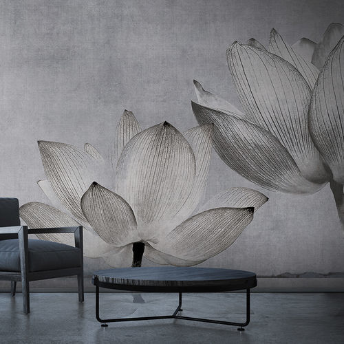 Contemporary wallpaper - LOTUS - N.O.W. Edizioni - floral / printed