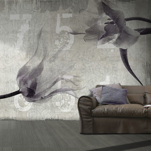 Contemporary wallpaper - FLOWER IN LOVE - N.O.W. Edizioni - floral / printed
