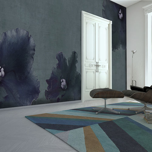 Contemporary wallpaper - FLORA - N.O.W. Edizioni - floral pattern / printed
