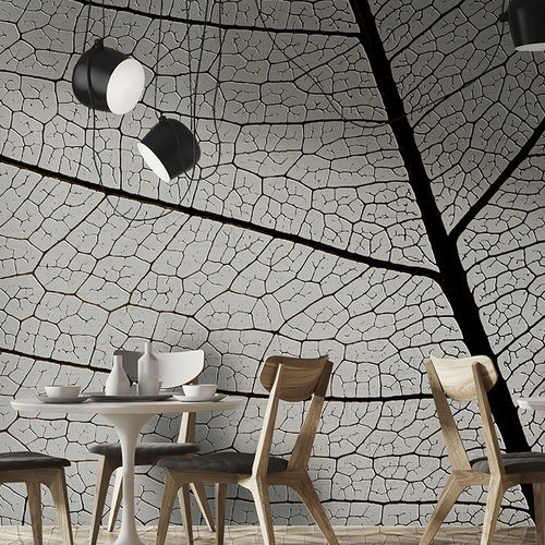 Contemporary wallpaper - DRY LEAF - N.O.W. Edizioni - nature pattern / printed