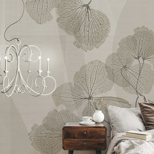 Contemporary wallpaper - DRY PLANT - N.O.W. Edizioni - fiberglass / nature pattern / concrete look