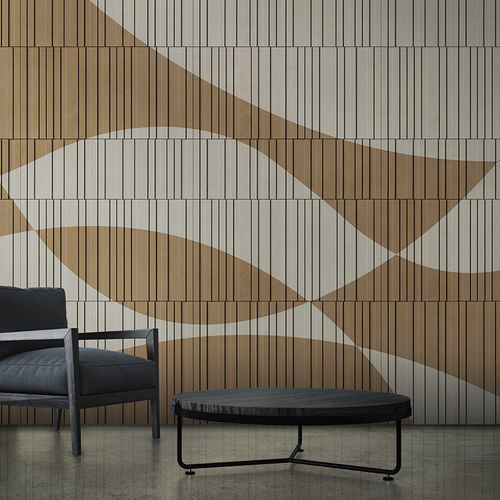 Contemporary wallpaper - ONDINE - N.O.W. Edizioni - panoramic / geometric / striped
