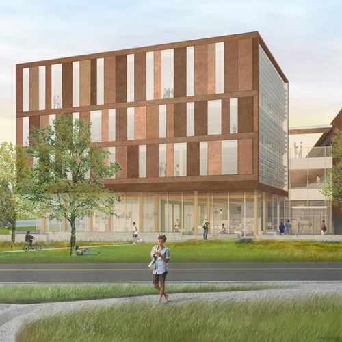 Prefab building - UMASS - TiComTec - wooden / concrete / steel